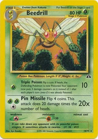 Beedrill (18/75) [Neo Discovery Unlimited] Pokemon Single Pokémon  | Multizone: Comics And Games