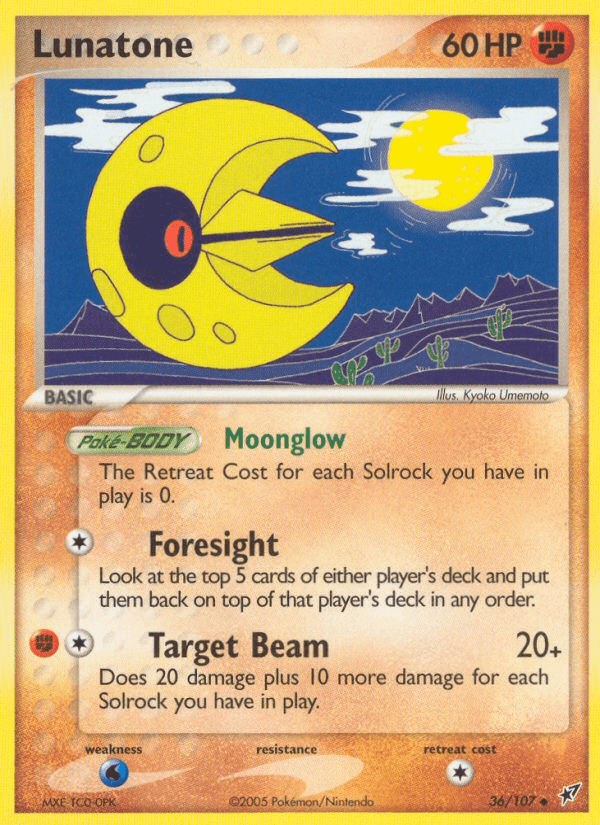 Lunatone (36/107) [EX: Deoxys] Pokemon Single Pokémon  | Multizone: Comics And Games