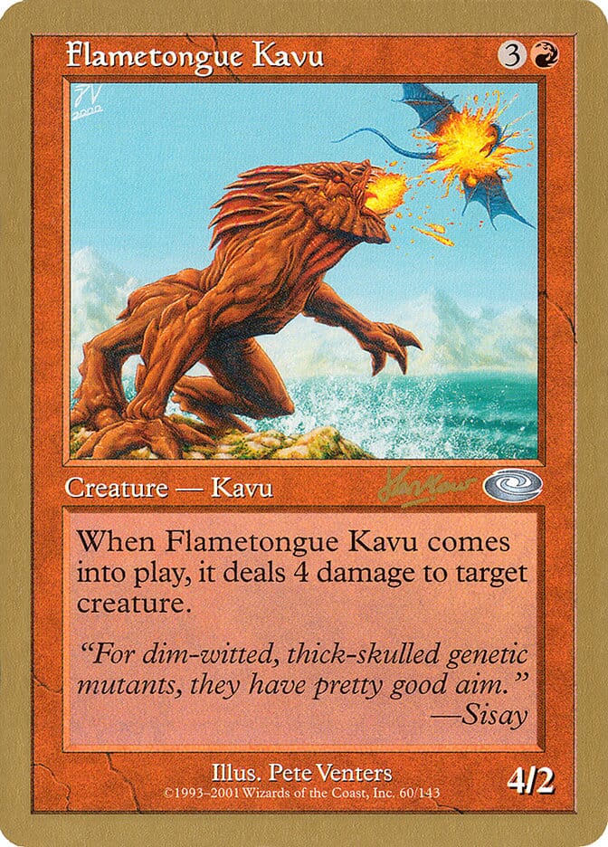 Flametongue Kavu (Sim Han How) [World Championship Decks 2002] MTG Single Magic: The Gathering  | Multizone: Comics And Games