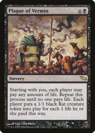 Plague of Vermin [Shadowmoor] MTG Single Magic: The Gathering  | Multizone: Comics And Games