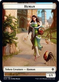 Human // Beast Double-sided Token (Challenger 2021) [Unique and Miscellaneous Promos] MTG Single Magic: The Gathering  | Multizone: Comics And Games