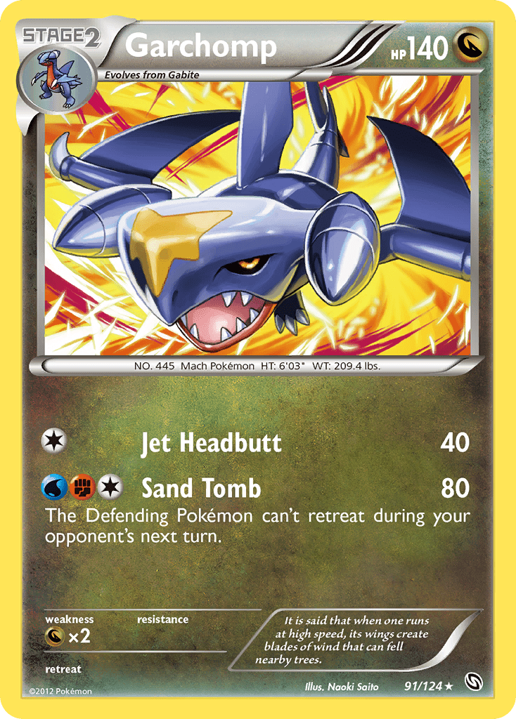 Garchomp (91/124) [Black & White: Dragons Exalted] Pokemon Single Pokémon  | Multizone: Comics And Games