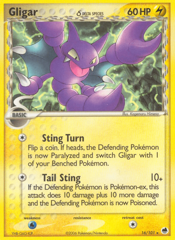 Gligar (16/101) (Delta Species) [EX: Dragon Frontiers] Pokemon Single Pokémon  | Multizone: Comics And Games