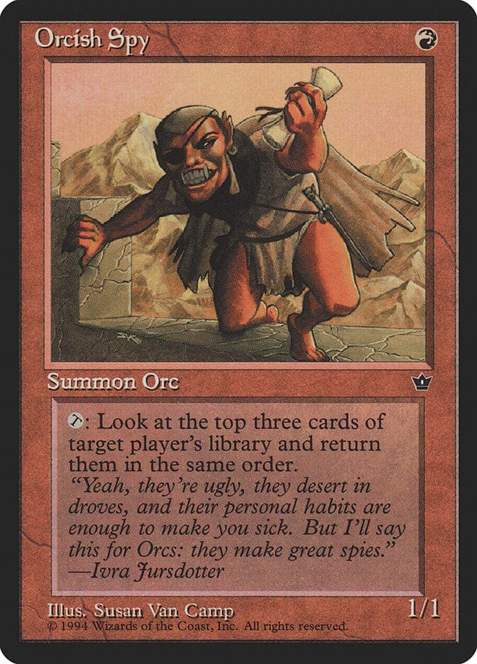 Orcish Spy (Susan Van Camp) [Fallen Empires] MTG Single Magic: The Gathering  | Multizone: Comics And Games