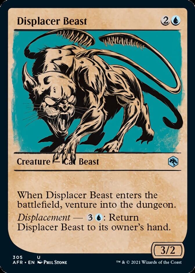 Displacer Beast (Showcase) [Dungeons & Dragons: Adventures in the Forgotten Realms] MTG Single Magic: The Gathering  | Multizone: Comics And Games
