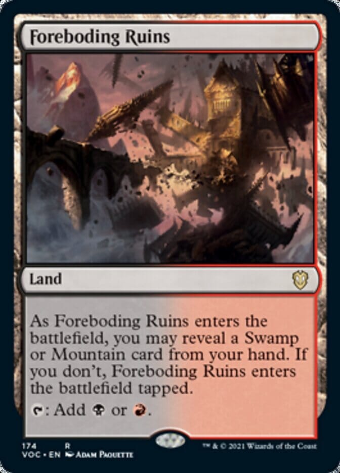 Foreboding Ruins [Innistrad: Crimson Vow Commander] MTG Single Magic: The Gathering  | Multizone: Comics And Games