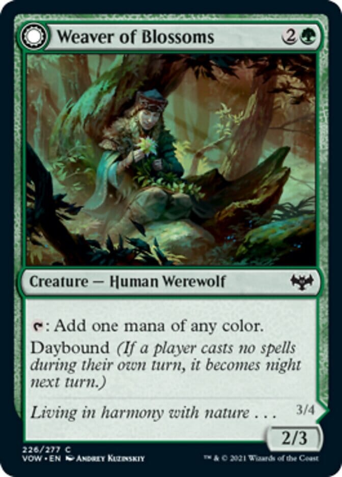Weaver of Blossoms // Blossom-Clad Werewolf [Innistrad: Crimson Vow] MTG Single Magic: The Gathering  | Multizone: Comics And Games