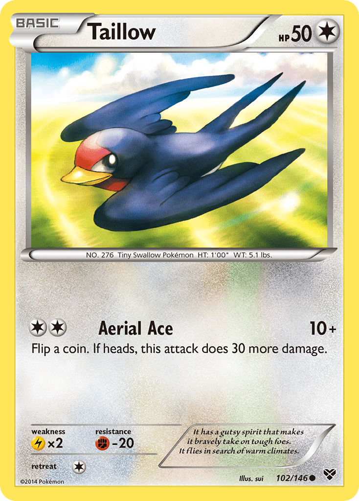 Taillow (102/146) [XY: Base Set] Pokemon Single Pokémon  | Multizone: Comics And Games
