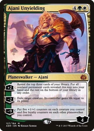 Ajani Unyielding [Aether Revolt] MTG Single Magic: The Gathering  | Multizone: Comics And Games