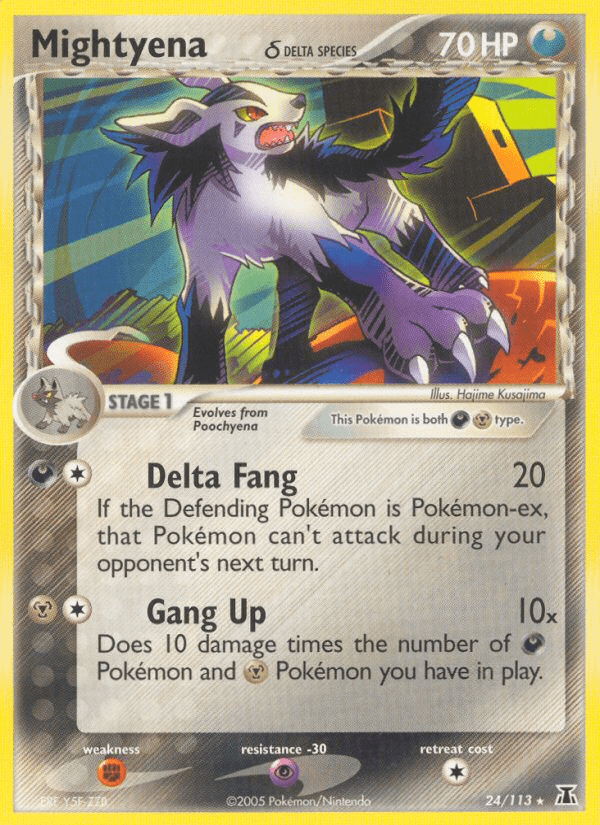 Mightyena (24/113) (Delta Species) [EX: Delta Species] Pokemon Single Pokémon  | Multizone: Comics And Games