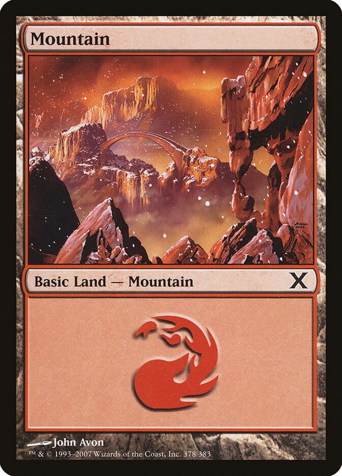 Mountain (378) [Tenth Edition] MTG Single Magic: The Gathering  | Multizone: Comics And Games