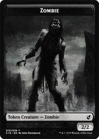 Zombie (010) // Zombie (011) Double-sided Token [Commander 2019 Tokens] MTG Single Magic: The Gathering  | Multizone: Comics And Games