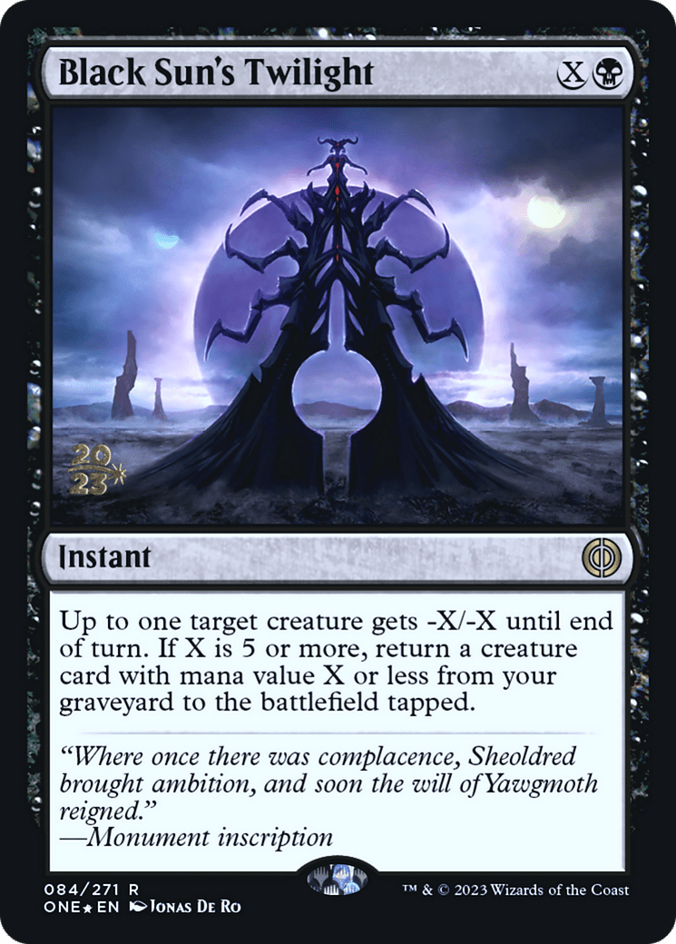 Black Sun's Twilight [Phyrexia: All Will Be One Prerelease Promos] MTG Single Magic: The Gathering  | Multizone: Comics And Games