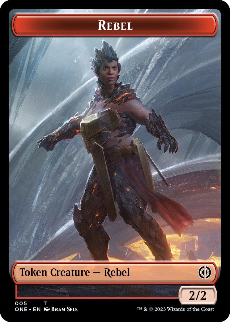 Rebel // Goblin Double-Sided Token [Phyrexia: All Will Be One Commander Tokens] MTG Single Magic: The Gathering  | Multizone: Comics And Games
