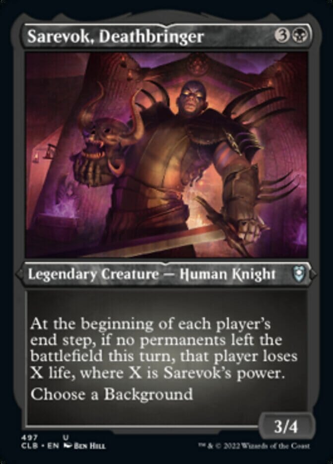 Sarevok, Deathbringer (Foil Etched) [Commander Legends: Battle for Baldur's Gate] MTG Single Magic: The Gathering  | Multizone: Comics And Games