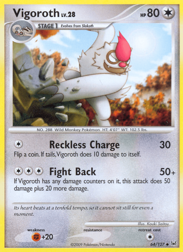Vigoroth (64/127) [Platinum: Base Set] Pokemon Single Pokémon  | Multizone: Comics And Games