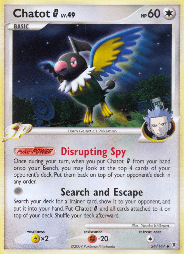 Chatot G (54/147) [Platinum: Supreme Victors] Pokemon Single Pokémon  | Multizone: Comics And Games