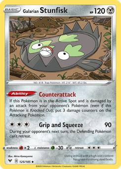 Galarian Stunfisk (125/185) [Sword & Shield: Vivid Voltage] Pokemon Single Pokémon  | Multizone: Comics And Games
