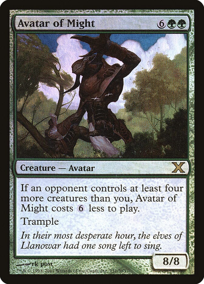 Avatar of Might (Premium Foil) [Tenth Edition] MTG Single Magic: The Gathering  | Multizone: Comics And Games