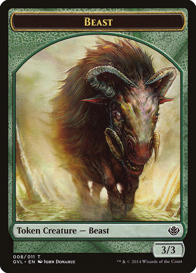 Beast Token (008/011) (Garruk vs. Liliana) [Duel Decks Anthology Tokens] MTG Single Magic: The Gathering  | Multizone: Comics And Games
