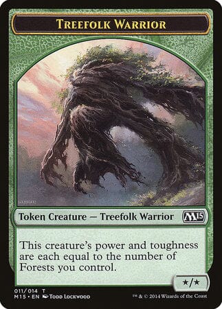 Treefolk Warrior Token [Magic 2015 Tokens] MTG Single Magic: The Gathering  | Multizone: Comics And Games