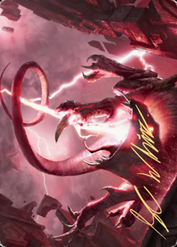Thundering Rebuke Art Card (Gold-Stamped Signature) [Zendikar Rising Art Series] MTG Single Magic: The Gathering  | Multizone: Comics And Games