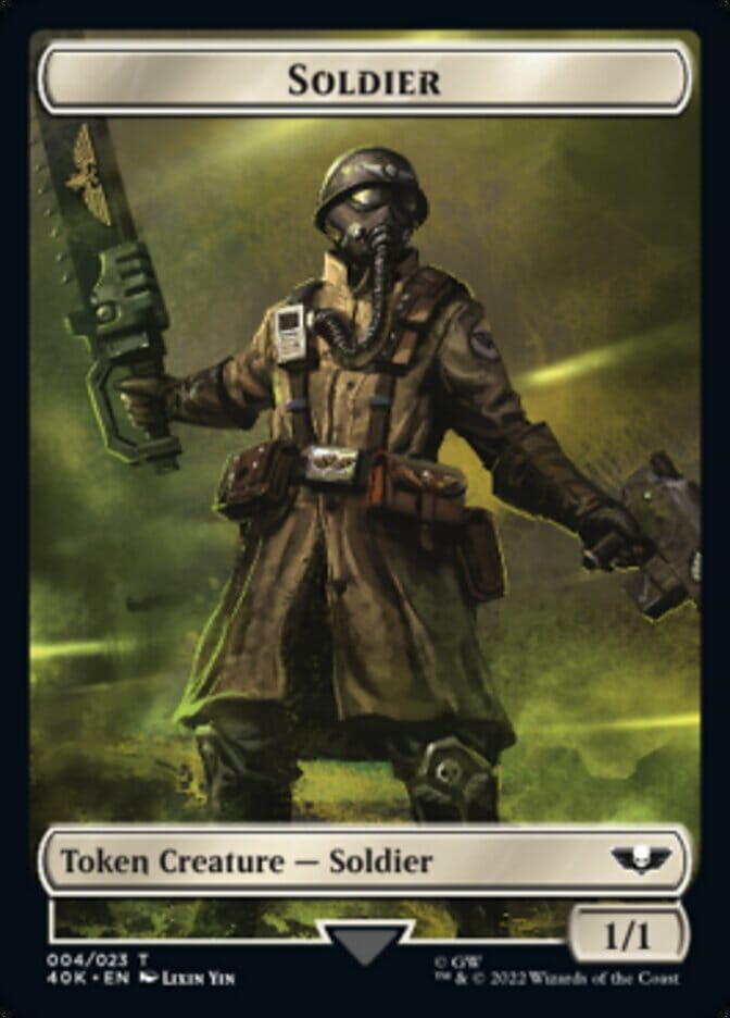 Soldier (004) // Vanguard Suppressor Double-sided Token (Surge Foil) [Universes Beyond: Warhammer 40,000 Tokens] MTG Single Magic: The Gathering  | Multizone: Comics And Games