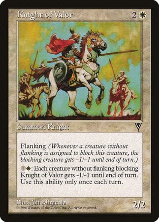 Knight of Valor [Visions] MTG Single Magic: The Gathering  | Multizone: Comics And Games