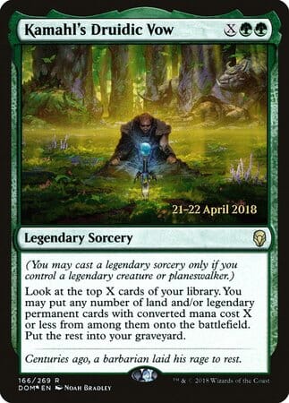 Kamahl's Druidic Vow [Dominaria Promos] MTG Single Magic: The Gathering  | Multizone: Comics And Games