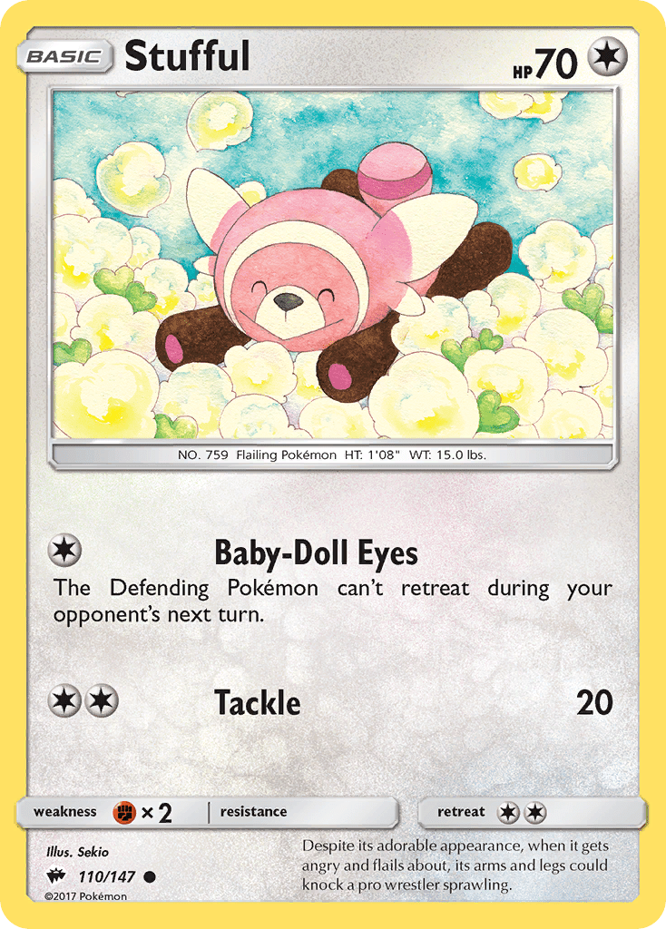 Stufful (110/147) [Sun & Moon: Burning Shadows] Pokemon Single Pokémon  | Multizone: Comics And Games