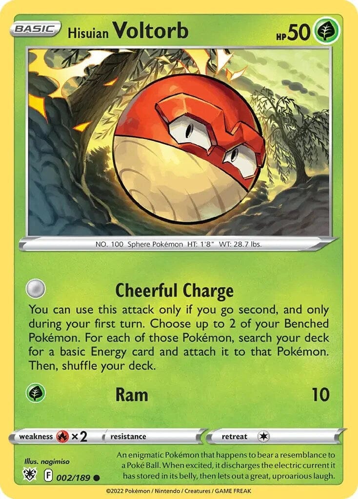 Hisuian Voltorb (002/189) (Theme Deck Exclusive) [Sword & Shield: Astral Radiance] Pokemon Single Pokémon  | Multizone: Comics And Games