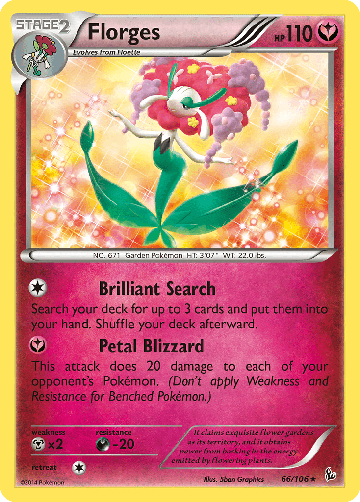 Florges (66/106) [XY: Flashfire] Pokemon Single Pokémon  | Multizone: Comics And Games