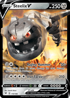 Steelix V (115/185) [Sword & Shield: Vivid Voltage] Pokemon Single Pokémon  | Multizone: Comics And Games