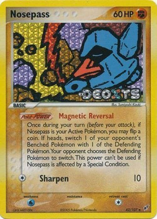 Nosepass (42/107) (Stamped) [EX: Deoxys] Pokemon Single Pokémon  | Multizone: Comics And Games
