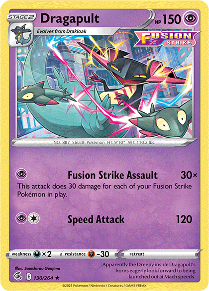Dragapult (130/264) [Sword & Shield: Fusion Strike] Pokemon Single Pokémon  | Multizone: Comics And Games