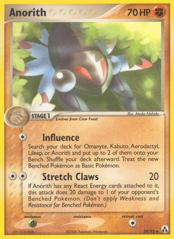 Anorith (29/92) [EX: Legend Maker] Pokemon Single Pokémon  | Multizone: Comics And Games