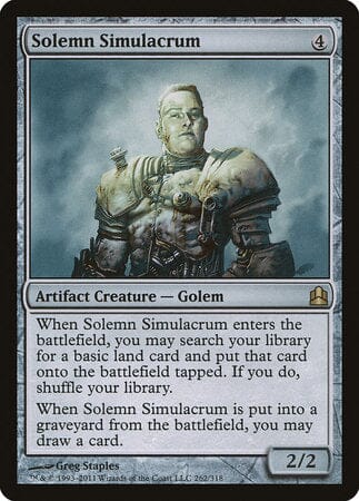 Solemn Simulacrum [Commander 2011] MTG Single Magic: The Gathering  | Multizone: Comics And Games