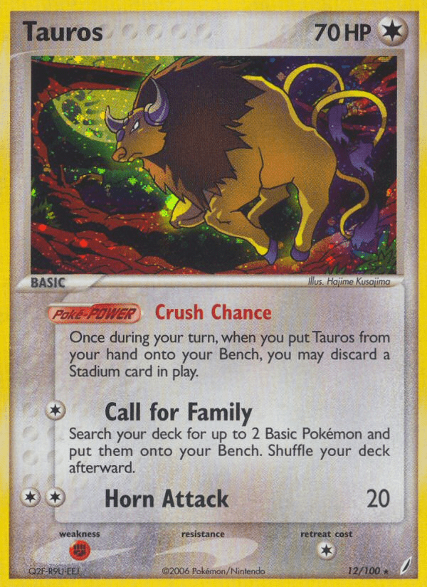 Tauros (12/100) [EX: Crystal Guardians] Pokemon Single Pokémon  | Multizone: Comics And Games