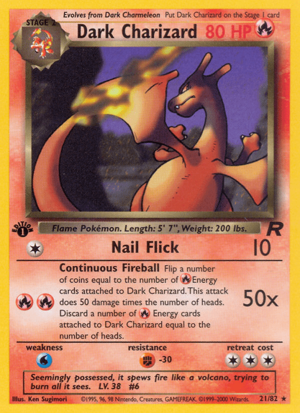 Dark Charizard (21/82) [Team Rocket 1st Edition] Pokemon Single Pokémon  | Multizone: Comics And Games