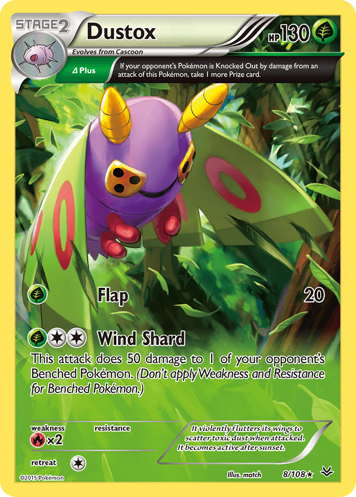 Dustox (8/108) [XY: Roaring Skies] Pokemon Single Pokémon  | Multizone: Comics And Games