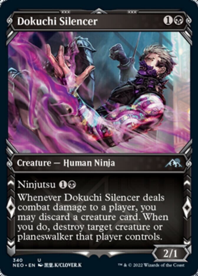 Dokuchi Silencer (Showcase Ninja) [Kamigawa: Neon Dynasty] MTG Single Magic: The Gathering  | Multizone: Comics And Games