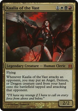 Kaalia of the Vast (Oversized) [Commander 2011 Oversized] MTG Single Magic: The Gathering  | Multizone: Comics And Games