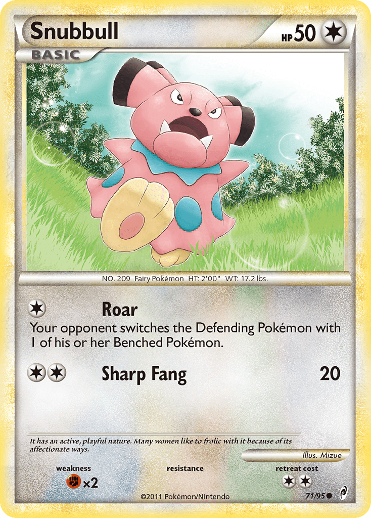 Snubbull (71/95) [HeartGold & SoulSilver: Call of Legends] Pokemon Single Pokémon  | Multizone: Comics And Games