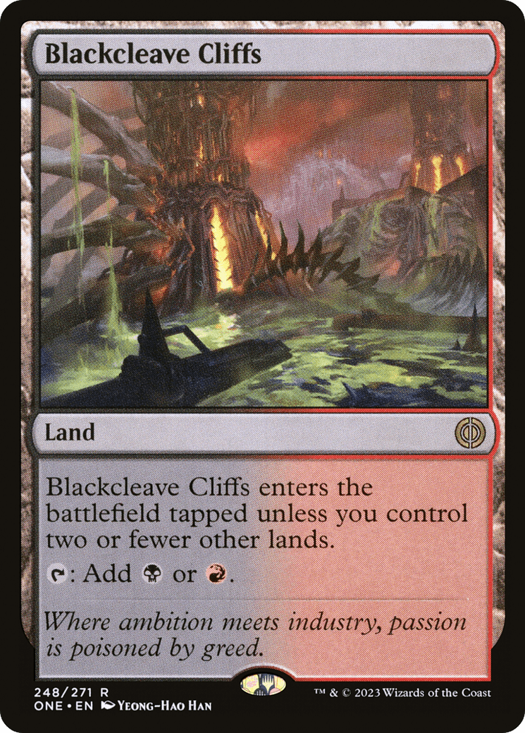 Blackcleave Cliffs [Phyrexia: All Will Be One] MTG Single Magic: The Gathering  | Multizone: Comics And Games