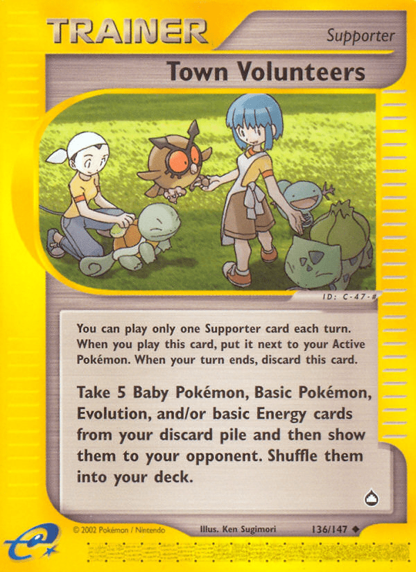 Town Volunteers (136/147) [Aquapolis] Pokemon Single Pokémon  | Multizone: Comics And Games