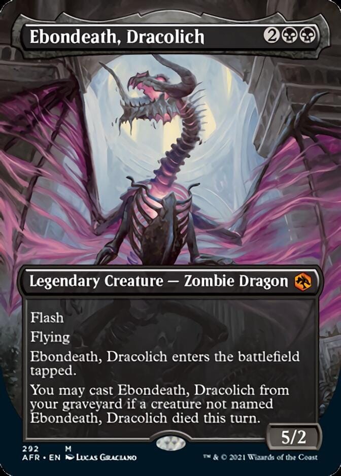 Ebondeath, Dracolich (Extended) [Dungeons & Dragons: Adventures in the Forgotten Realms] MTG Single Magic: The Gathering  | Multizone: Comics And Games