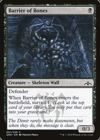 Barrier of Bones [Guilds of Ravnica] MTG Single Magic: The Gathering  | Multizone: Comics And Games