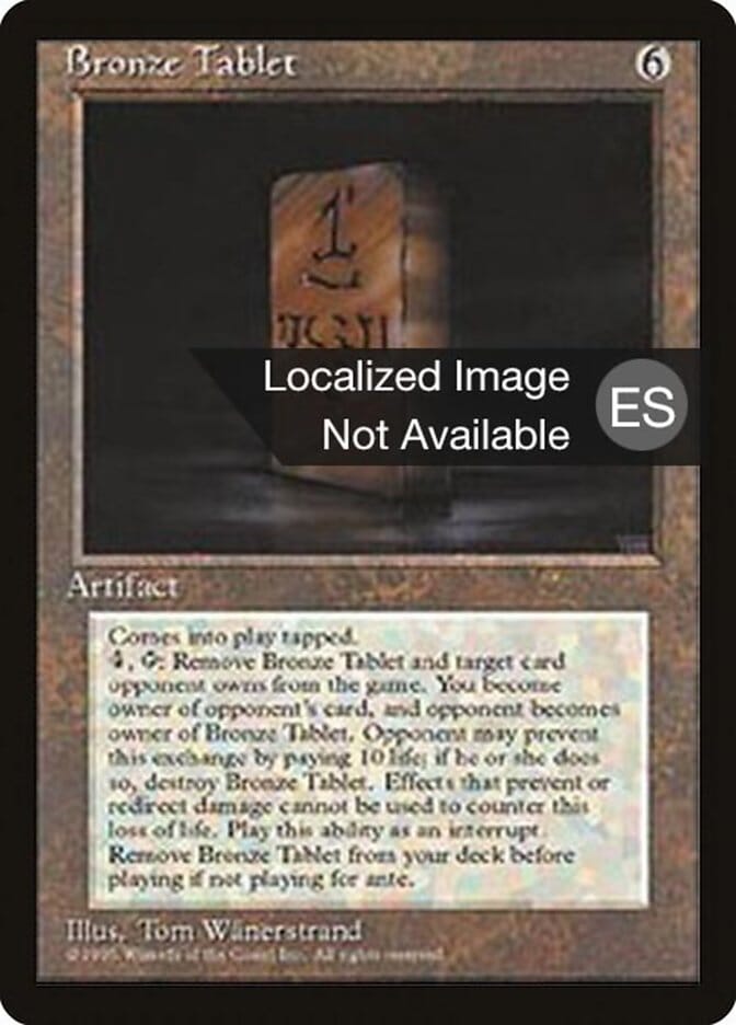 Bronze Tablet [Fourth Edition (Foreign Black Border)] MTG Single Magic: The Gathering  | Multizone: Comics And Games