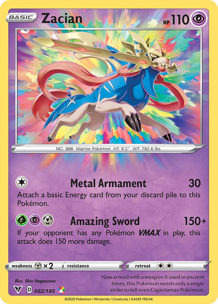 Zacian (082/185) [Sword & Shield: Vivid Voltage] Pokemon Single Pokémon  | Multizone: Comics And Games