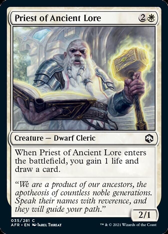 Priest of Ancient Lore [Dungeons & Dragons: Adventures in the Forgotten Realms] MTG Single Magic: The Gathering  | Multizone: Comics And Games